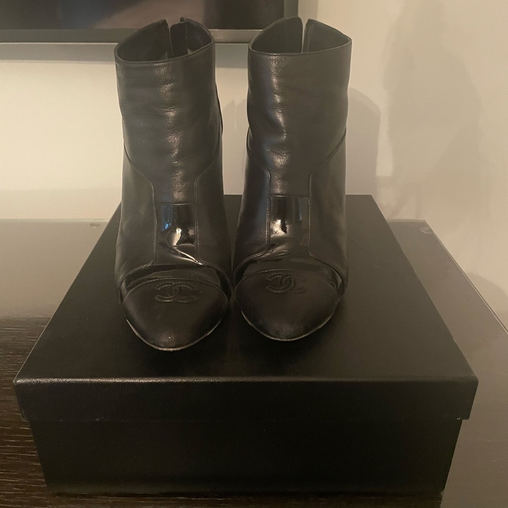Chanel Black Booties
